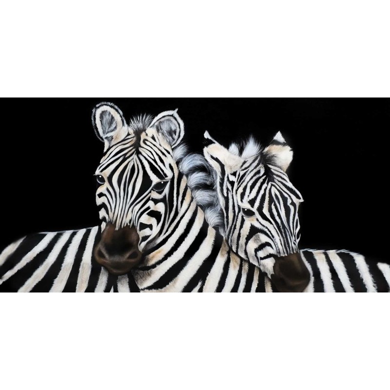 Arte moderno, Cuadro Cebras lienzo blanco y negro, decoración pared Cuadros Decorativos y artículos decoración venta online